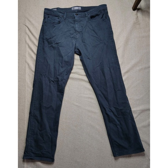 Revtown Sharp Men's Jeans 38x32 Blue Dark Wash Straight Leg Stretch Pants - Picture 2 of 10